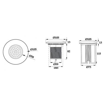 Lampa basenowa LED PHJ-FC-SS105-2  5 / 6 / 9 / 10 Watt, dowolny kolor+ RGB